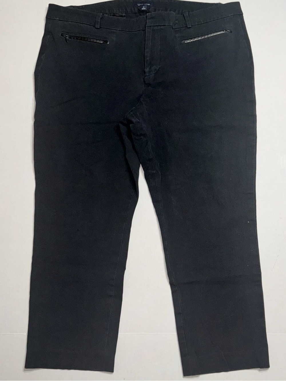 Tommy Hilfiger Black Skinny Ankle Pants Women's Size 18 Zip Pocket Moto Utility